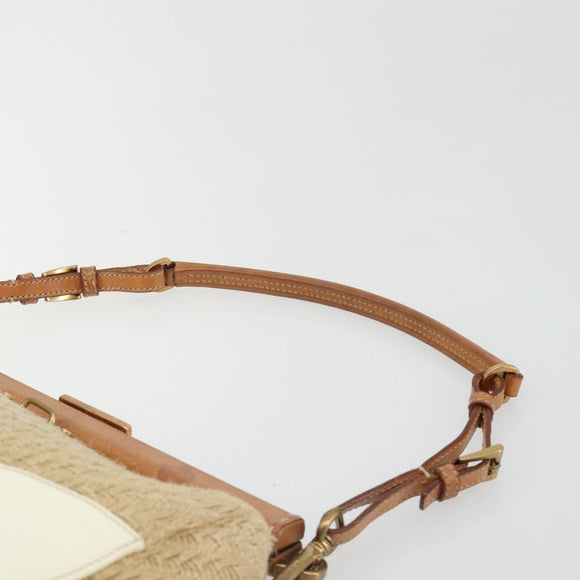 PRADA Umhängetasche Bast Beige Gold Original 184813A