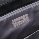 CHANEL Chain Matelasse Shoulder Bag Lamb Skin Black Silver CC Auth 184814SAV-20