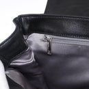 CHANEL Chain Matelasse Shoulder Bag Lamb Skin Black Silver CC Auth 184814SAV-23
