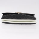 CHANEL Chain Matelasse Shoulder Bag Lamb Skin Black Silver CC Auth 184814SAV-5