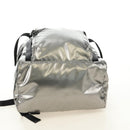 PRADA Backpack PVC Canvas Silver Auth 184815M-5