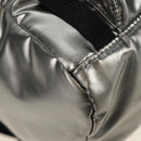 PRADA Backpack PVC Canvas Silver Auth 184815M-17