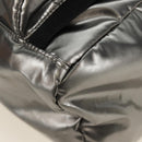 PRADA Backpack PVC Canvas Silver Auth 184815M-18