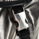 PRADA Backpack PVC Canvas Silver Auth 184815M-21