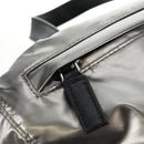 PRADA Backpack PVC Canvas Silver Auth 184815M-23