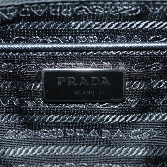 PRADA Backpack PVC Canvas Silver Auth 184815M