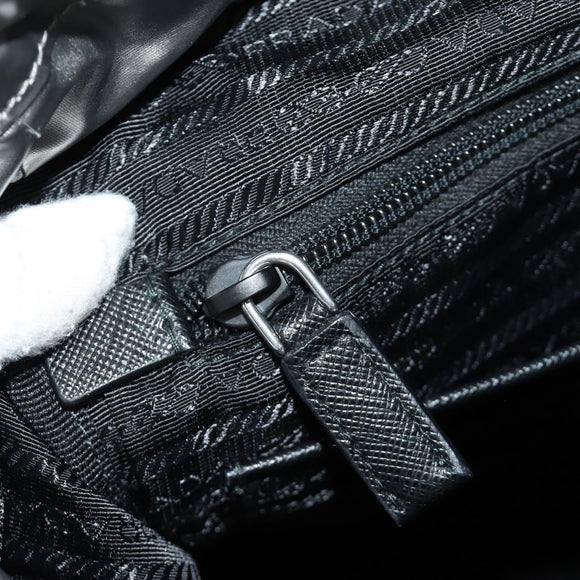 PRADA Backpack PVC Canvas Silver Auth 184815M