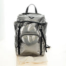 PRADA Backpack PVC Canvas Silver Auth 184815M-12