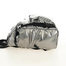 PRADA Backpack PVC Canvas Silver Auth 184815M-3
