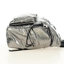 PRADA Backpack PVC Canvas Silver Auth 184815M-4