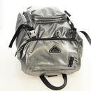 PRADA Backpack PVC Canvas Silver Auth 184815M-6