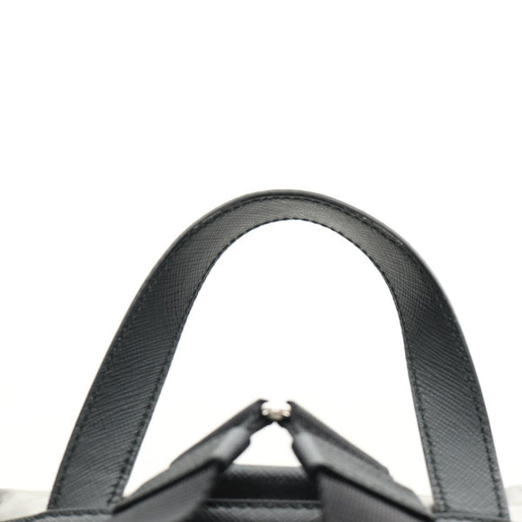 PRADA Backpack PVC Canvas Silver Auth 184815M