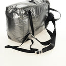 PRADA Backpack PVC Canvas Silver Auth 184815M-8