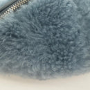 Miu Miu Chain Shoulder Bag fur Blue Silver Auth 184817M-18