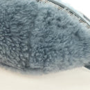 Miu Miu Chain Shoulder Bag fur Blue Silver Auth 184817M-19