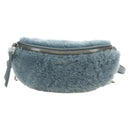 Miu Miu Chain Shoulder Bag fur Blue Silver Auth 184817M-13