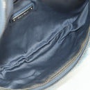 Miu Miu Chain Shoulder Bag fur Blue Silver Auth 184817M-10