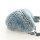 Miu Miu Chain Shoulder Bag fur Blue Silver Auth 184817M-4