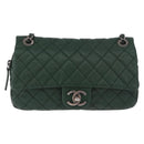 CHANEL Chain Matelasse 25 Shoulder Bag Caviar Skin Green CC Auth 184818SAV-13