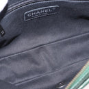 CHANEL Chain Matelasse 25 Shoulder Bag Caviar Skin Green CC Auth 184818SAV-10