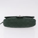 CHANEL Chain Matelasse 25 Shoulder Bag Caviar Skin Green CC Auth 184818SAV-5