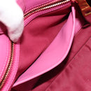 Miu Miu Matelasse Hand Bag Leather Pink Gold Auth 184819A-24