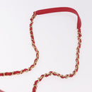 CHANEL Mini Matelasse 17 Chain Shoulder Bag Lamb Skin Red Gold CC Auth 184820SM-8
