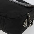 PRADA Chain Shoulder Bag Leather Black Silver Auth 184821V-12