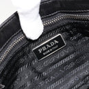 PRADA Chain Shoulder Bag Leather Black Silver Auth 184821V-17