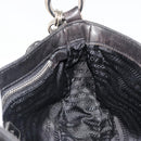 PRADA Chain Shoulder Bag Leather Black Silver Auth 184821V-19