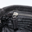 PRADA Chain Shoulder Bag Leather Black Silver Auth 184821V-21