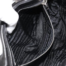 PRADA Chain Shoulder Bag Leather Black Silver Auth 184821V-22