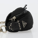 PRADA Chain Shoulder Bag Leather Black Silver Auth 184821V-5