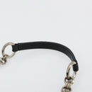 PRADA Chain Shoulder Bag Leather Black Silver Auth 184821V-8