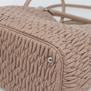 Miu Miu Matelasse Hand Bag Leather 2way Pink Silver Auth 184822SAM-17