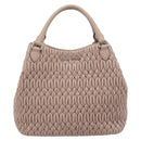 Miu Miu Matelasse Hand Bag Leather 2way Pink Silver Auth 184822SAM-13