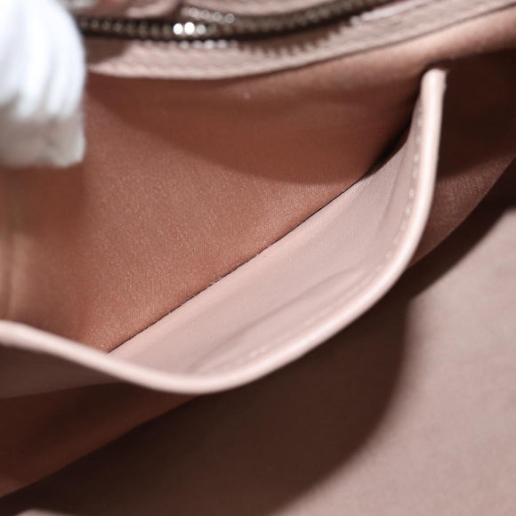 Miu Miu Matelasse Hand Bag Leather 2way Pink Silver Auth 184822SAM