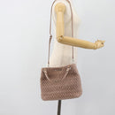 Miu Miu Matelasse Hand Bag Leather 2way Pink Silver Auth 184822SAM-25