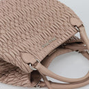 Miu Miu Matelasse Hand Bag Leather 2way Pink Silver Auth 184822SAM-6