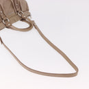 Miu Miu Hand Bag Leather 2way Beige Silver Auth 184823SAM-9