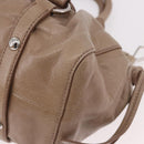 Miu Miu Hand Bag Leather 2way Beige Silver Auth 184823SAM-17