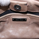 Miu Miu Hand Bag Leather 2way Beige Silver Auth 184823SAM-21