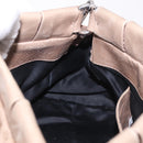 Miu Miu Hand Bag Leather 2way Beige Silver Auth 184823SAM-23