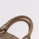 Miu Miu Hand Bag Leather 2way Beige Silver Auth 184823SAM-14