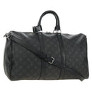 LOUIS VUITTON Monogram Eclipse Keepall Bandouliere 45 Bag M40569 LV Auth 184824A-1