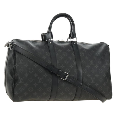 LOUIS VUITTON Monogram Eclipse Keepall Bandouliere 45 Bag M40569 LV Auth 184824A
