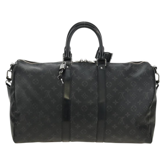 LOUIS VUITTON Monogram Eclipse Keepall Bandouliere 45 Bag M40569 LV Auth 184824A