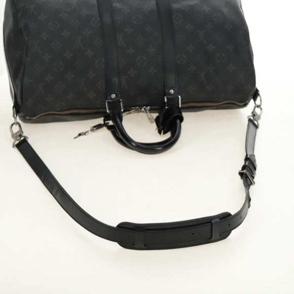 LOUIS VUITTON Monogram Eclipse Keepall Bandouliere 45 Bag M40569 LV Auth 184824A