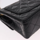 CHANEL Mini Matelasse 17 Chain Bag Patent leather Black Gold CC Auth 184825V-12