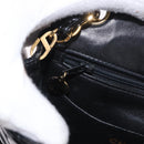 CHANEL Mini Matelasse 17 Chain Bag Patent leather Black Gold CC Auth 184825V-23